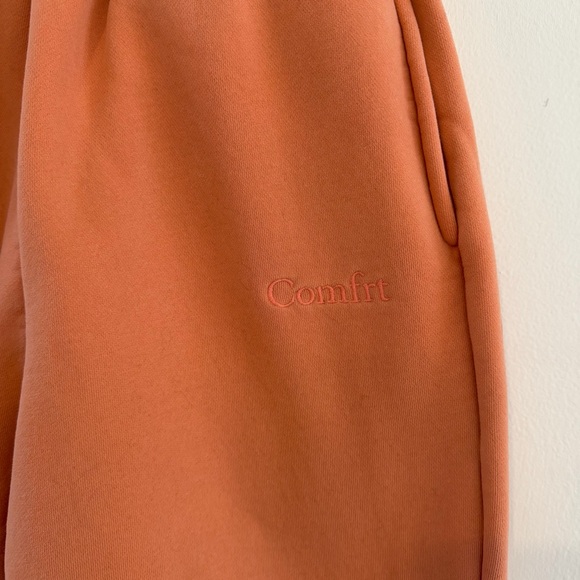 Comfrt Pastel Jogger Sweatpants with Elastic Waist Color Creamsicle Size XS - Picture 3 of 6